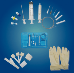 Single-use puncture sets for local anaesthesia