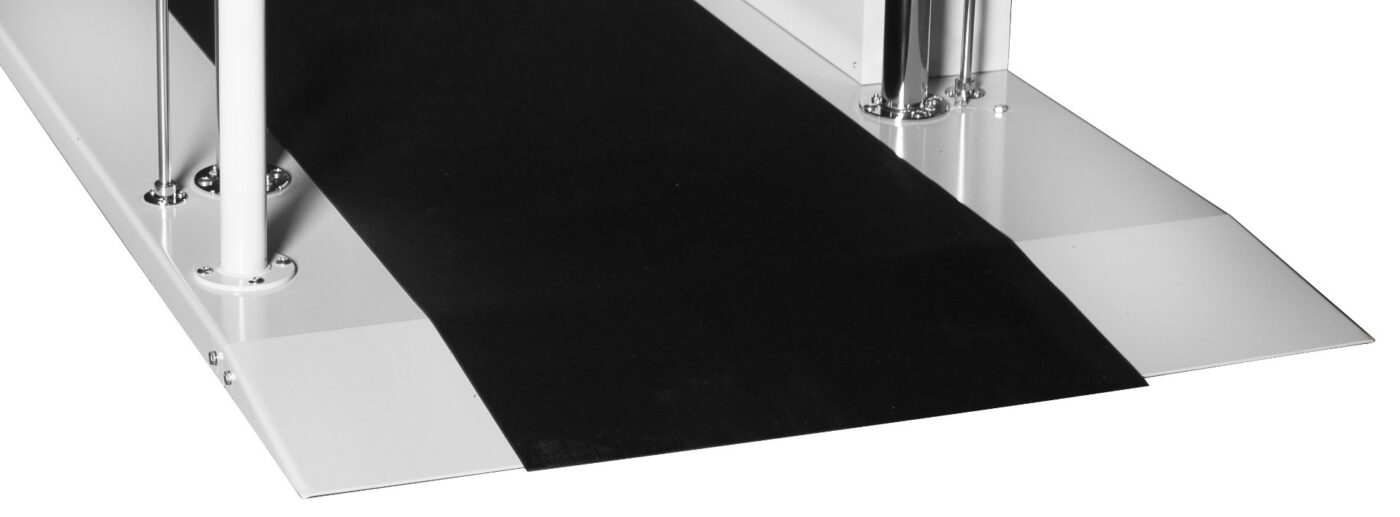 Tri W-G Parallel Bar Tapered Platform Extensions - 1 Ft. Bariatric Tapered Extension - Pearl Grey Base