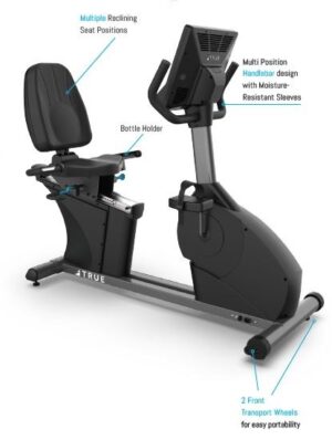 True C400-9 Upright Bike With 9" LCD Console