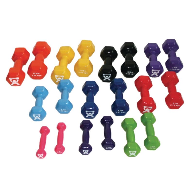 Standard Weight Dumbbell Set (20 Pieces) -Dumbbell Set with Wall Rack