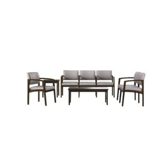 Lenox Wood Reception Furniture - Coffee Table - Black Top