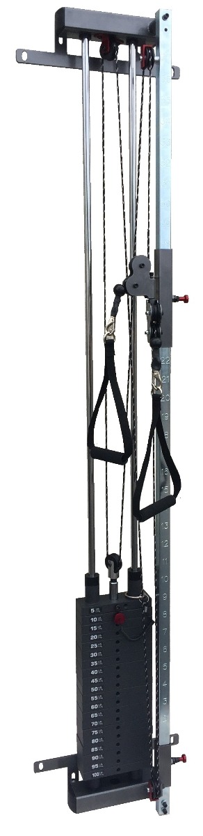 Rehab Pro Bilateral Pulleys - Double, Wall-Mount, 100 lbs.