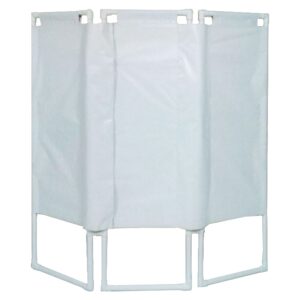 PVC Three-Panel Screen (Blue)