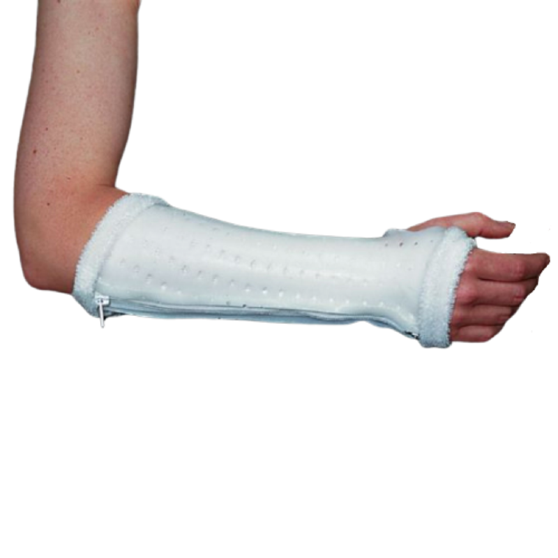 Rolyan AquaForm Zippered Wrist Splint - Large - Short - Charcoal