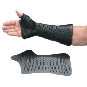 Rolyan Wrist and Thumb Spica Splint - ProDrape 1/8" OptiPerf - Charcoal - Large - Pack of 3