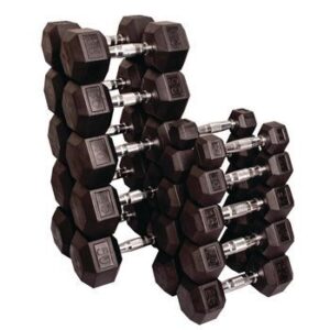Individual Rubber Hex Dumbbell - 10 lb.