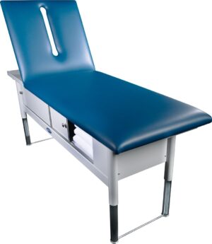 Tri W-G Hi-Lo 2-Section Treatment Table - Graphite Upholstery, Pearl Grey Base, 28" x 80”