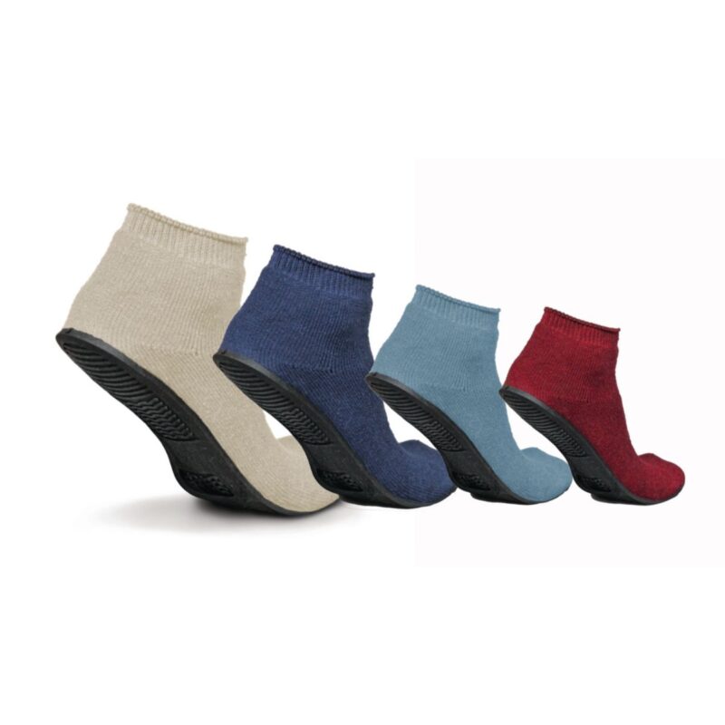 Sure Grip Slippers - Large, Navy, 12 Pairs
