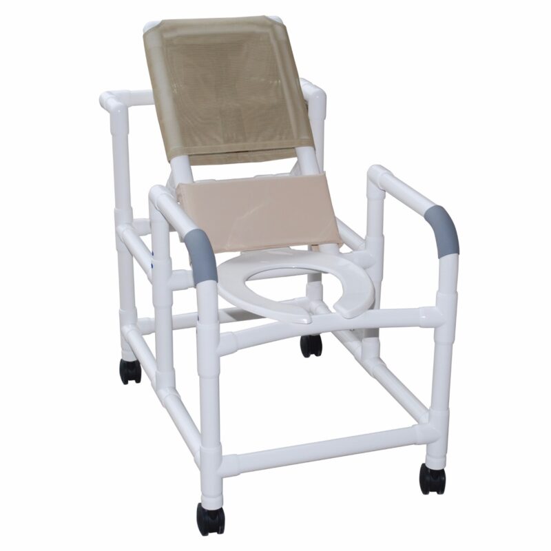 Wheeled Reclining Shower/Commode Chair, With Pail