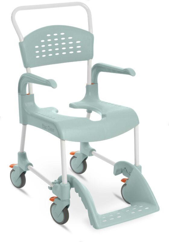 Etac Clean Shower Commode Chairs - Green - Seat to Floor 19.25"H (49cm)