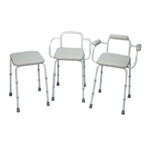 Homecraft Sherwood Adjustable Stools - Padded Back and Armrest