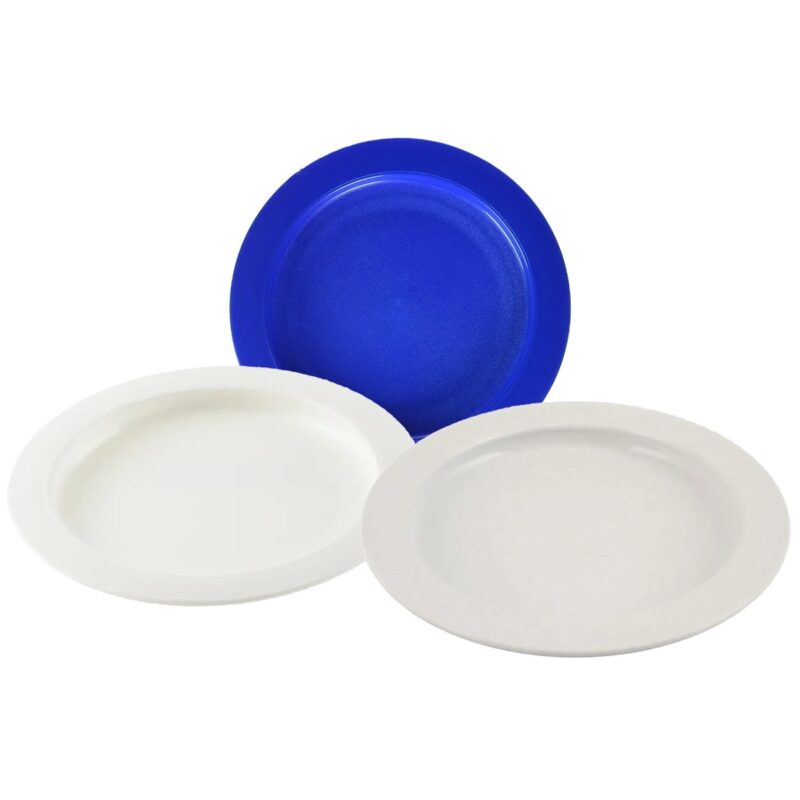 Plate with Inside Edge - Blue Polypropylene - Each
