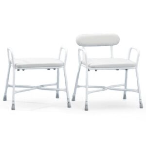 Homecraft Bariatric Perching Stool with Padded Seat & Back