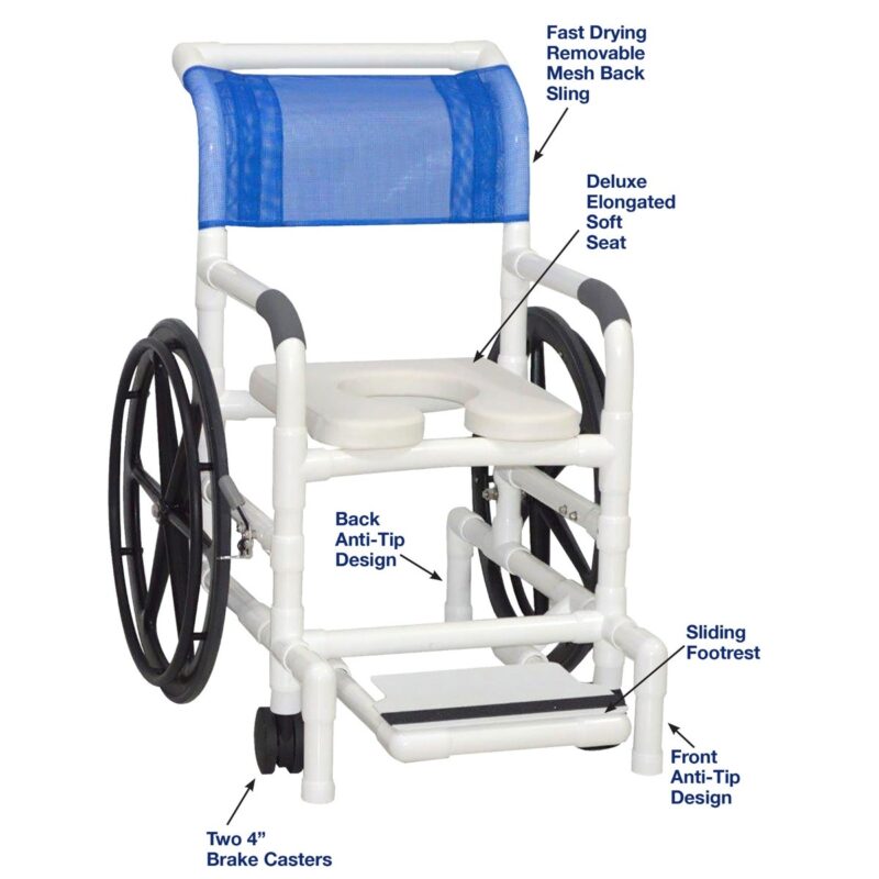 Multi-Purpose Self-Propelled Shower/Commode Chair