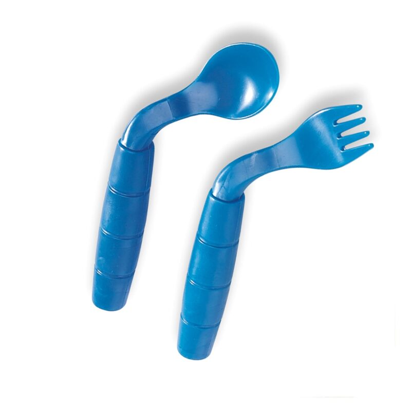 EasieEaters Curved Utensils - Left-Handed with Shield