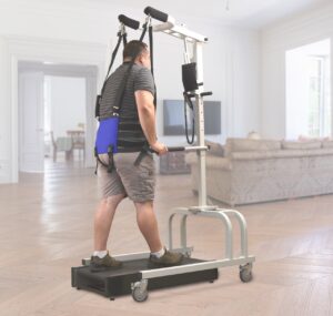 Adult Patient in LiteGait 4Home 330 with GaitKeeper Treadmill